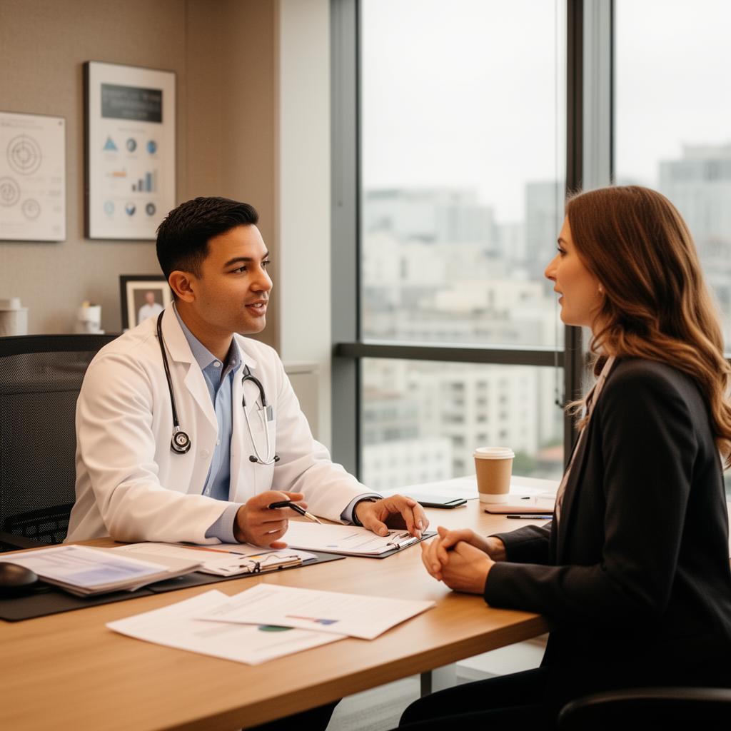Consultoria de marketing médico em andamento